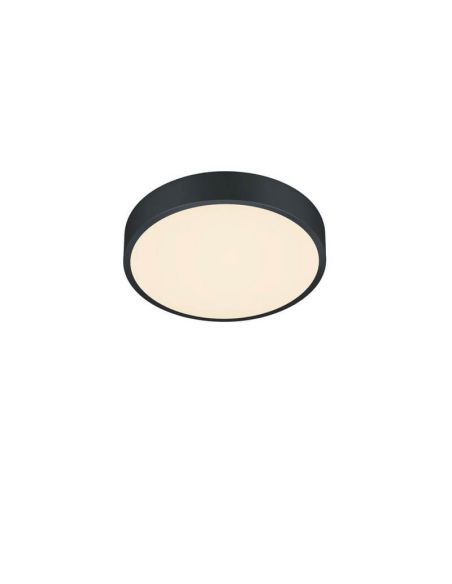 Plafón LED Waco pequeño negro 28W 3200lm regulable | LeonLeds