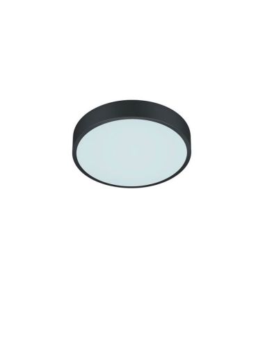 Plafon LED preto pequeno Waco 28W 3200lm regulável desligado
