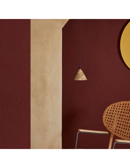 Lámpara de techo LED mármol Finlandés Iconic Aromas del Campo en un salón