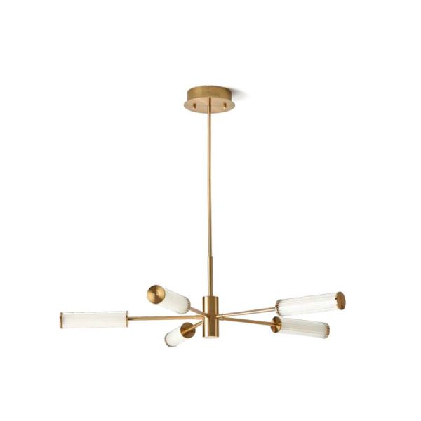 Plafonnier LED avec différentes nuances de verre Ison or | LéonLeds