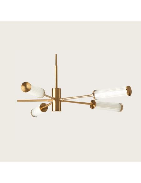 Plafonnier LED avec différentes nuances de verre Ison or | LéonLeds