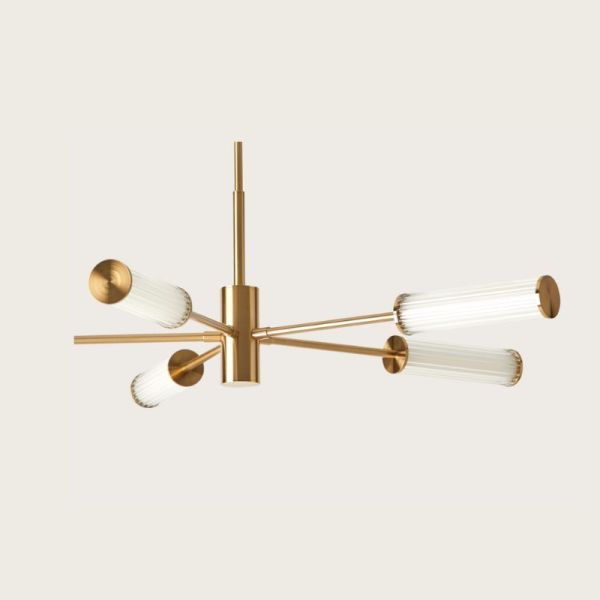 Plafonnier LED avec différentes nuances de verre Ison or | LéonLeds