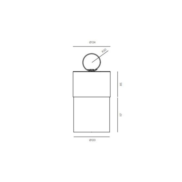 Détails techniques de la lampe de table LED en verre Bora
