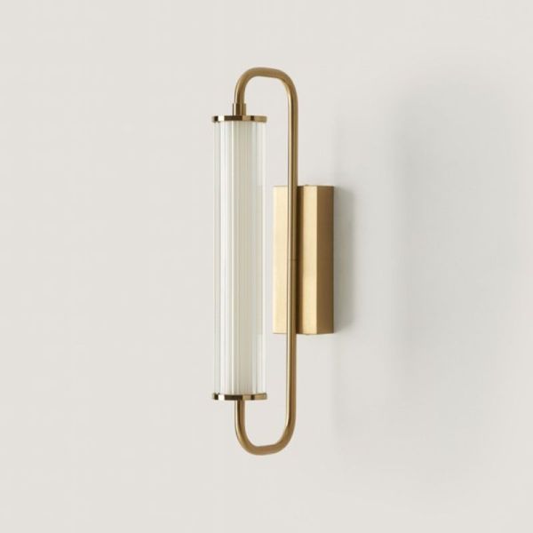 Aplique LED vertical da coleção Ison gold vista detalhada