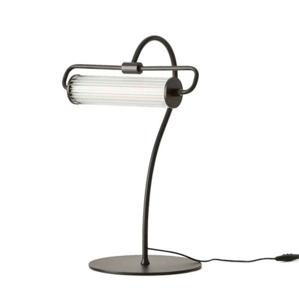 Lampe de table LED de style vintage Ison noir | LéonLeds
