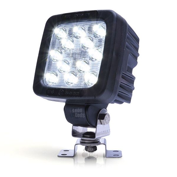Faro Cuadrado LED 50W Was para camión tractor remolque maquinaria agrícola industrial estanco multivoltaje | LeonLeds
