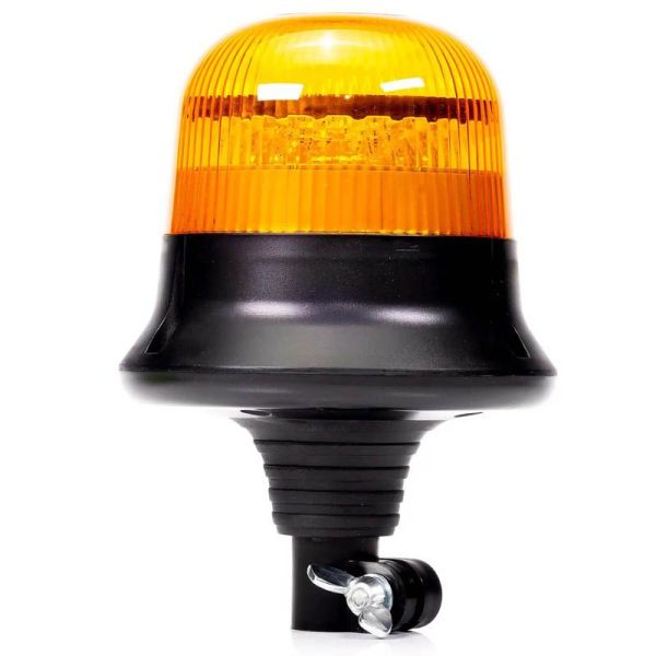 Rotativo LED Flexible Naranja con Soporte 1 Flash 12V/36V Single Flash Fristom | LeonLeds