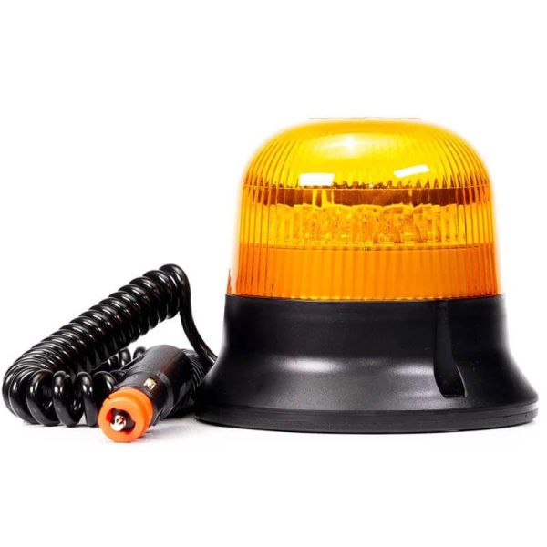 Rotativo LED Magnético con cable y conector de mechero 3 Metros Doble Flash FT-151 DF LED MAG M30 12V 24V Fristom | LeonLeds
