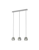 Lámpara colgante de techo de cristal Albarino Cromo Negro 3XE27