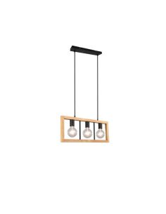 Luminária pendente LED de madeira natural Agra 3 | LeonLeds 2