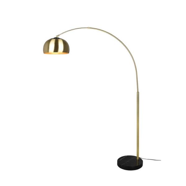 Lámpara de pie LED Arco Argentina base mármol y bronce 60W | LeonLeds