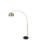 Lámpara de pie LED Arco Argentina base mármol y bronce 60W apagada