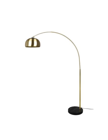 Lámpara de pie LED Arco Argentina base mármol y bronce 60W apagada