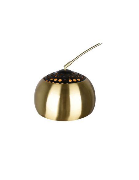 Lámpara de pie LED Arco Argentina base mármol y bronce 60W detalle pantalla
