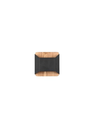 Aplique de pared LED Arino metal y madera natural apagado