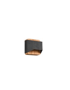 Aplique de pared LED Arino metal y madera natural | LeonLeds 2