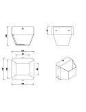 Aplique de pared LED Arino metal y madera natural medidas producto