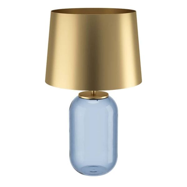 Lampe de table Cuite, verre bleu...