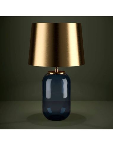 Lampe de table Cuite, verre bleu...