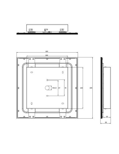Quadratisches LED-Deckenpanel Alpha...