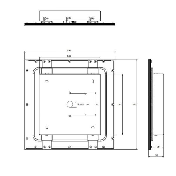 Quadratisches LED-Deckenpanel Alpha...