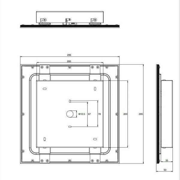 Plafonnier LED carré Alpha...