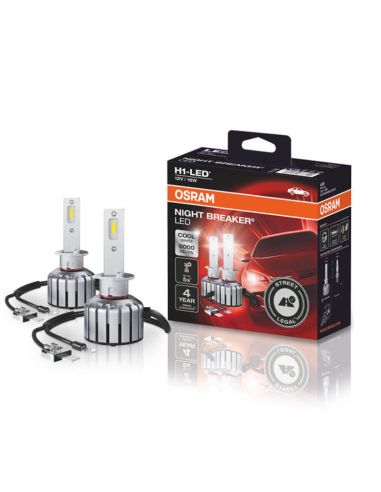 Lâmpadas Led H1 Night Breaker aprovadas na Portugal +220% 64150DWNB-2HFB Osram | LeonLeds