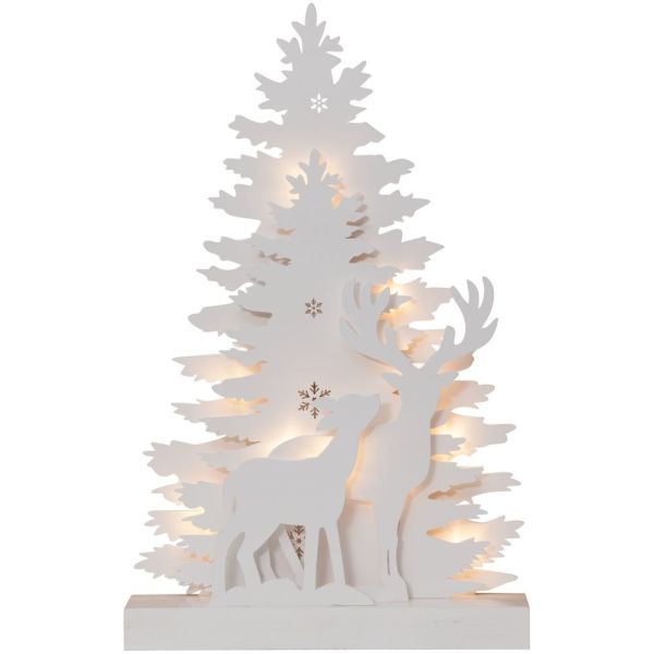 LED-Weihnachtsdekoration aus Holz mit...