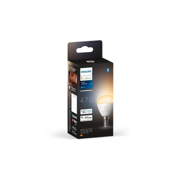 Bombilla esférica inteligente Philips Hue WA Luster  caja producto