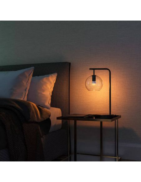 Pack 2 Bombilla esférica inteligente Philips Hue WA Luster en una lámpara