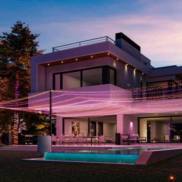 Guirnalda de luces 20 metros Philips Hue Festavia string lights 500 luces LED IP44/IP54 14W 8720169246867