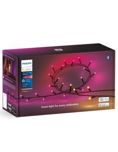 Guirnalda de luces 20 metros Philips Hue Festavia string lights 250 luces LED IP44/IP54 14W 8720169246621 | LeonLeds