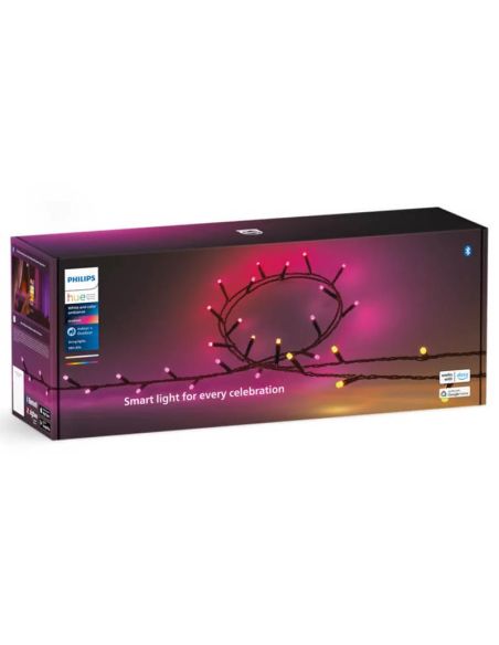 Guirnalda de luces 20 metros Philips Hue Festavia string lights 500 luces LED IP44/IP54 14W 8720169246867