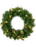 Corona de Navidad LED artificial de pino ALASKA Ø 38cm