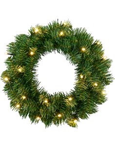 Guirlanda de Natal LED artificial em pinho ALASKA Ø 38cm