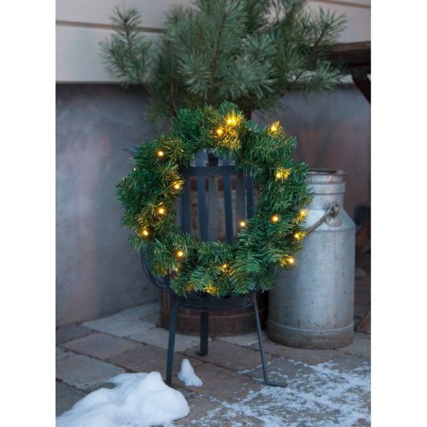 Corona de Navidad LED artificial de pino ALASKA Ø 38cm