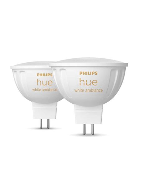 Pack 2 Focos LED Philips Hue White Ambiance 12V MR16 GU5.3 5W | LeonLeds