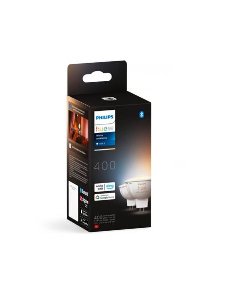 Pack 2 Focos LED Philips Hue White Ambiance 12V MR16 GU5.3 5W | LeonLeds