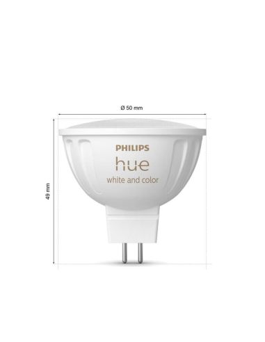 Philips Hue Foco LED Branco e Color Ambiance 12V MR16 GU5.3 5W |LeonLeds