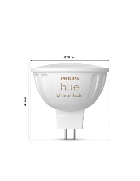 Philips Hue Foco LED Branco e Color Ambiance 12V MR16 GU5.3 5W |LeonLeds