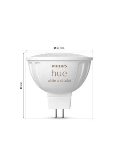 Pack 2 Focos LED Philips Hue White and Color Ambiance 12V MR16 GU5.3 5W |LeonLeds