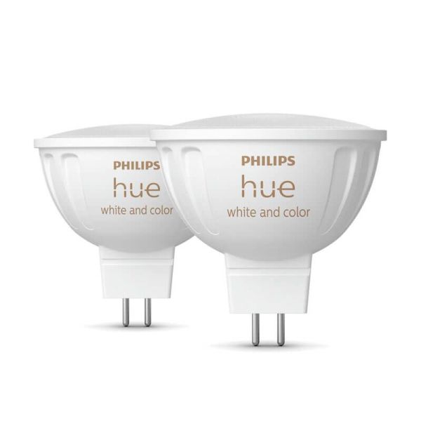 Pack 2 Focos LED Philips Hue White and Color Ambiance 12V MR16 GU5.3 5W |LeonLeds