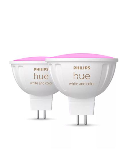 Pack 2 Focos LED Philips Hue White and Color Ambiance 12V MR16 GU5.3 5W |LeonLeds