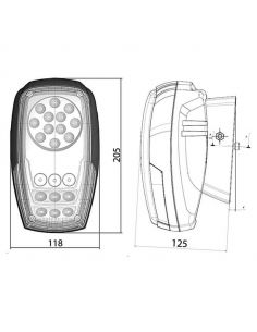 Phare LED homologué avec feux de croisement et position des clignotants 12V 24V Vignal | LéonLeds 2