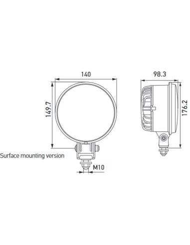 Faro delantero LED redondo Homologado...