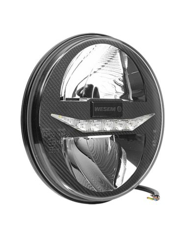 Dimensiones Faro delantero LED 7 Pulgadas Homologado con Luz de Posición, Carretera, Cruce y DRL Diurna EGC1.55400 | LeonLeds