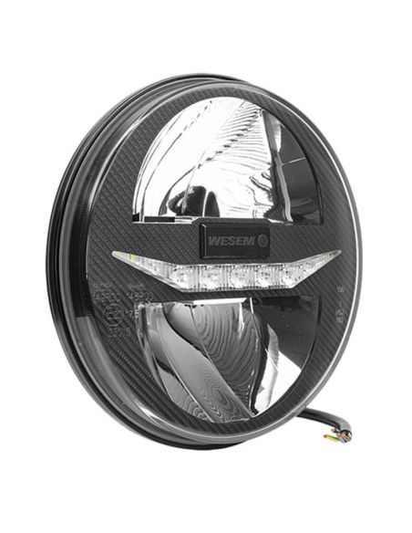 Dimensiones Faro delantero LED 7 Pulgadas Homologado con Luz de Posición, Carretera, Cruce y DRL Diurna EGC1.55400 | LeonLeds