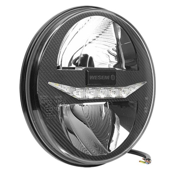 Dimensiones Faro delantero LED 7 Pulgadas Homologado con Luz de Posición, Carretera, Cruce y DRL Diurna EGC1.55400 | LeonLeds