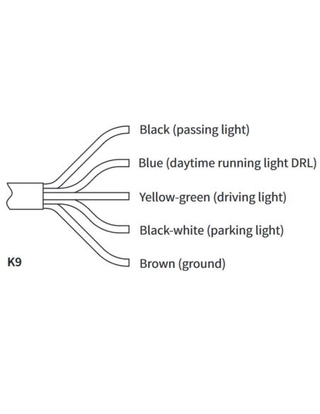 Phare LED homologué 7 pouces avec feux de position, feux de croisement et feux diurnes DRL E20 17,5 Réf Ø178 | LéonLeds