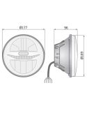 Faro delantero LED 7 Pulgadas Homologado con Luz de Posición, Carretera, Cruce y DRL Diurna E20 17,5 Ref. Ø178 | LeonLeds